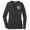 (KM) Ladies Marled Cardigan Sweater Thumbnail