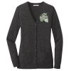 (KM) Ladies Marled Cardigan Sweater Thumbnail