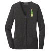 (KM) Ladies Marled Cardigan Sweater Thumbnail