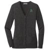 (KM) Ladies Marled Cardigan Sweater Thumbnail