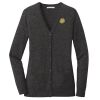 (KM) Ladies Marled Cardigan Sweater Thumbnail