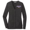 (KM) Ladies Marled Cardigan Sweater Thumbnail