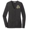 (KM) Ladies Marled Cardigan Sweater Thumbnail