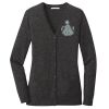 (KM) Ladies Marled Cardigan Sweater Thumbnail