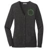 (KM) Ladies Marled Cardigan Sweater Thumbnail