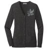 (KM) Ladies Marled Cardigan Sweater Thumbnail