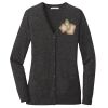 (KM) Ladies Marled Cardigan Sweater Thumbnail