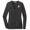 (KM) Ladies Marled Cardigan Sweater Thumbnail