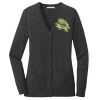 (KM) Ladies Marled Cardigan Sweater Thumbnail