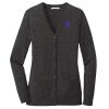 (KM) Ladies Marled Cardigan Sweater Thumbnail
