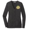 (KM) Ladies Marled Cardigan Sweater Thumbnail