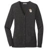 (KM) Ladies Marled Cardigan Sweater Thumbnail