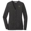 (KM) Ladies Marled Cardigan Sweater Thumbnail