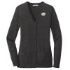 (KM) Ladies Marled Cardigan Sweater Thumbnail