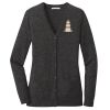 (KM) Ladies Marled Cardigan Sweater Thumbnail