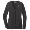 (KM) Ladies Marled Cardigan Sweater Thumbnail