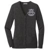 (KM) Ladies Marled Cardigan Sweater Thumbnail