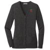 (KM) Ladies Marled Cardigan Sweater Thumbnail