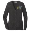 (KM) Ladies Marled Cardigan Sweater Thumbnail
