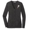 (KM) Ladies Marled Cardigan Sweater Thumbnail