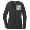 (KM) Ladies Marled Cardigan Sweater Thumbnail