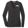 (KM) Ladies Marled Cardigan Sweater Thumbnail