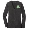 (KM) Ladies Marled Cardigan Sweater Thumbnail