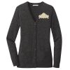 (KM) Ladies Marled Cardigan Sweater Thumbnail