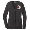 (KM) Ladies Marled Cardigan Sweater Thumbnail