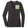 (KM) Ladies Marled Cardigan Sweater Thumbnail
