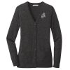 (KM) Ladies Marled Cardigan Sweater Thumbnail