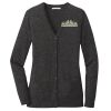 (KM) Ladies Marled Cardigan Sweater Thumbnail