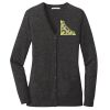 (KM) Ladies Marled Cardigan Sweater Thumbnail