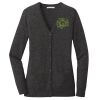 (KM) Ladies Marled Cardigan Sweater Thumbnail