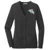 (KM) Ladies Marled Cardigan Sweater Thumbnail