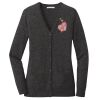 (KM) Ladies Marled Cardigan Sweater Thumbnail
