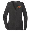 (KM) Ladies Marled Cardigan Sweater Thumbnail