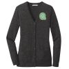 (KM) Ladies Marled Cardigan Sweater Thumbnail
