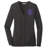 (KM) Ladies Marled Cardigan Sweater Thumbnail