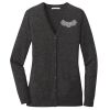 (KM) Ladies Marled Cardigan Sweater Thumbnail