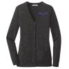 (KM) Ladies Marled Cardigan Sweater Thumbnail