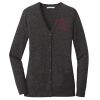 (KM) Ladies Marled Cardigan Sweater Thumbnail