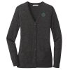 (KM) Ladies Marled Cardigan Sweater Thumbnail