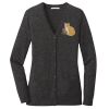 (KM) Ladies Marled Cardigan Sweater Thumbnail