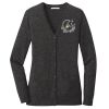 (KM) Ladies Marled Cardigan Sweater Thumbnail