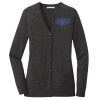 (KM) Ladies Marled Cardigan Sweater Thumbnail
