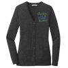 (KM) Ladies Marled Cardigan Sweater Thumbnail