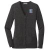 (KM) Ladies Marled Cardigan Sweater Thumbnail