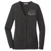 (KM) Ladies Marled Cardigan Sweater Thumbnail