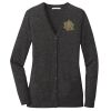 (KM) Ladies Marled Cardigan Sweater Thumbnail